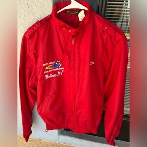 Jim Rathmann Chevrolet VTG Dealer Red Pla-Jac by Dunbrooke Jacket Rare NEW 1990s